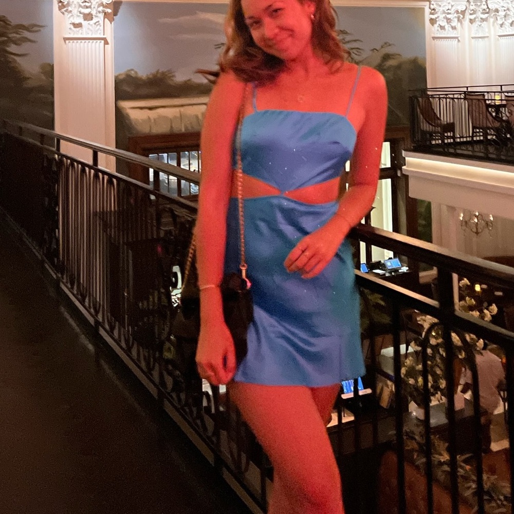 Electric blue dress